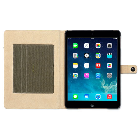 Zenus Masstige Cambridge Diary Case voor de iPad Air - Khaki
