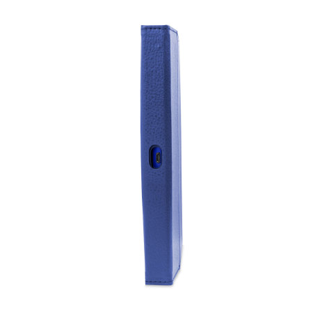 Folio Leather Style Stand Case and Hand Grip for Tesco Hudl - Blue