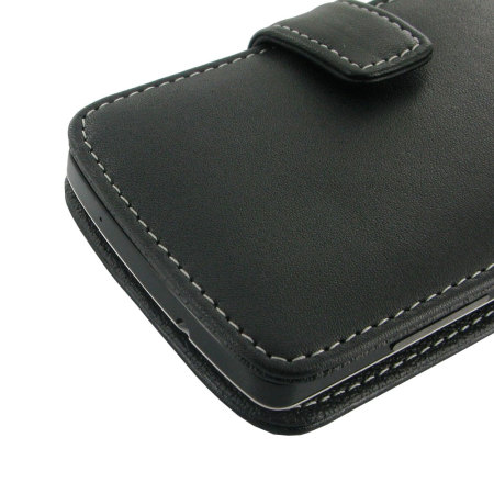 PDair Lederen Slaap/Waak Book case  voor Nexus 5 - Zwart