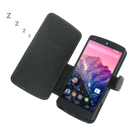PDair Leather Sleep/Wake Book for Nexus 5 - Black