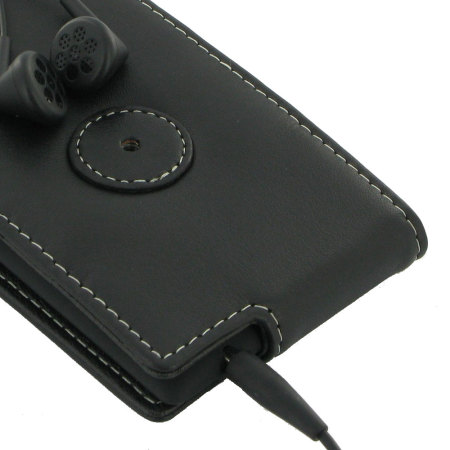 PDair Leather Flip Case for HTC Windows Phone 8X - Black