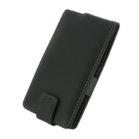 PDair Leather Flip Case for HTC Windows Phone 8X - Black