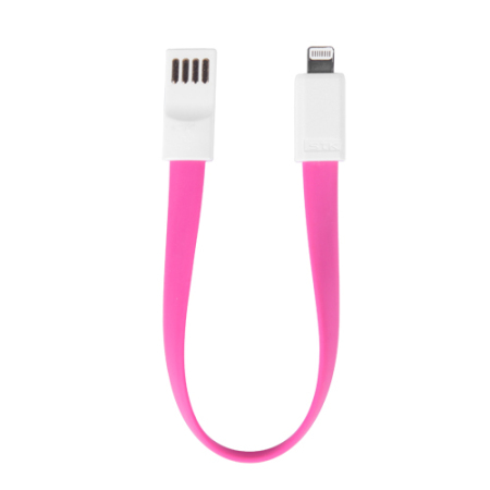 Cable USB de carga y datos magnético para  iPhone 5S / 5C / 5 - Rosa