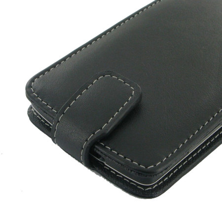 PDair Leather Sleep/Wake Flip Top for Nexus 5 - Black