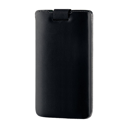 VAD Superior Leather Soft Pouch L for Smartphones - Black