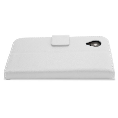 Adarga Leather Style Wallet Stand Case for Google Nexus 5 - White