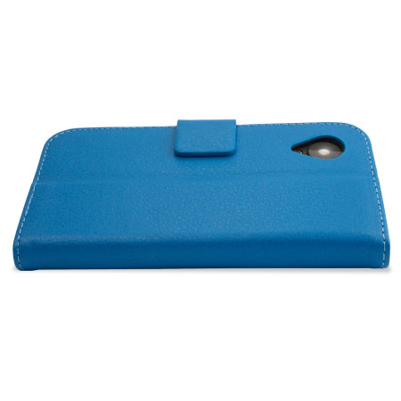 Adarga Leather Style Wallet Stand Case For Google Nexus 5 - Blue