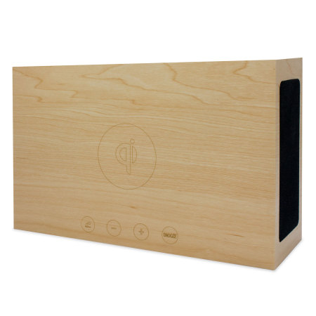 Olixar Qi-Tone Alarm Clock Bluetooth Qi Charging Speaker - Light Wood