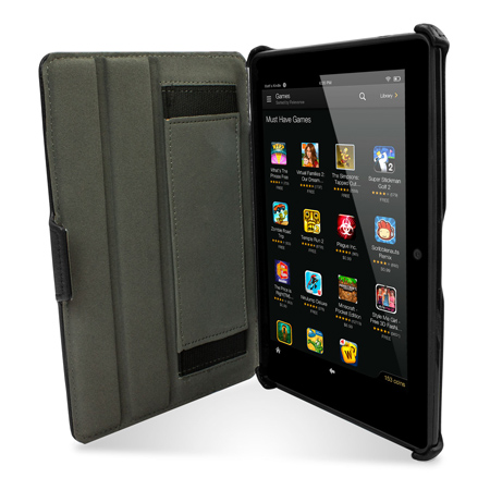 Stand and Type Wallet for Kindle Fire HDX 7 - Black