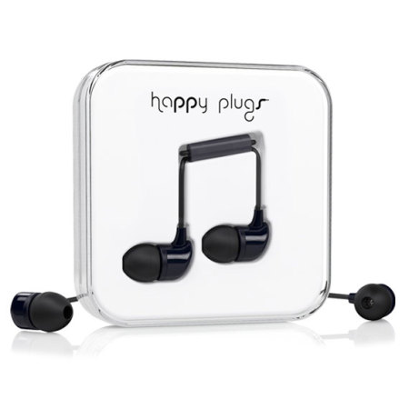 Happy Plugs EarBud Earphones mit Migrofon in Schwarz