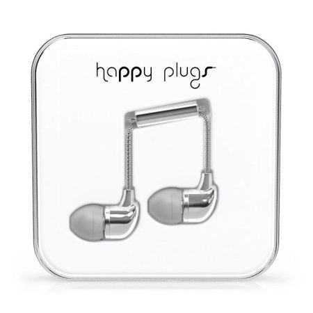 Ecouteurs intra-auriculaires Happy Plugs EarBud Deluxe Edition- Argent