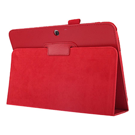 Leather Style Folio Case Galaxy Tab 3 10.1 Tasche in Rot