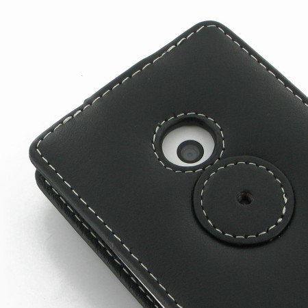 PDair Leather Top Flip Case voor de Nokia Lumia 525 / 520 - Zwart