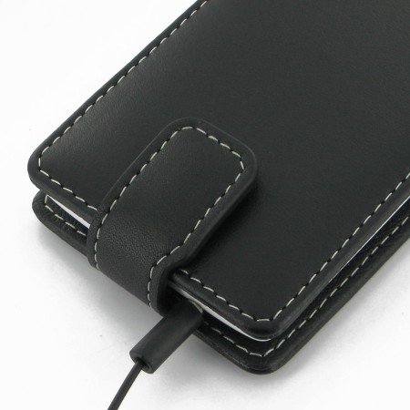 Pdair Leather Nokia Lumia 525 / 520 Top Flip Case - Black