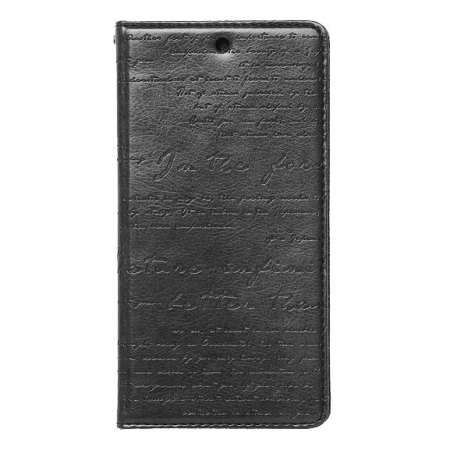 Zenus Lettering Diary Case for Google Nexus 5 - Dark Grey