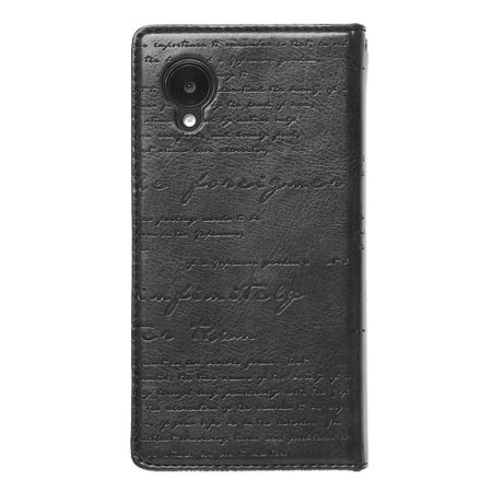 Funda Zenus Lettering Diary para el Nexus 5 - Negra