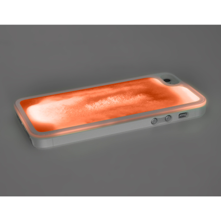 Kuke Glow In The Dark Sand Case for iPhone 5S / 5 - Red