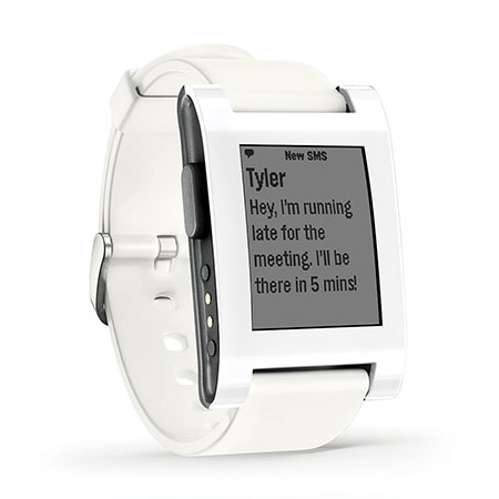 Smartwatch Peebble para dispositivos iOS y Android - Blanco