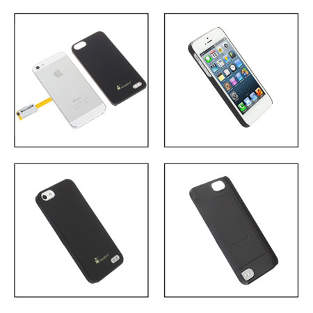 Dual SIM Card Adapter With Case for iPhone 5S / 5 - Black