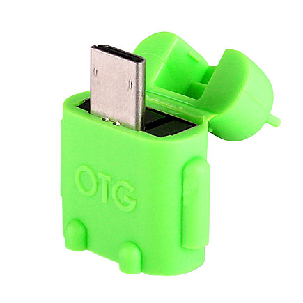 Adaptateur Robot Micro USB On-The-Go (OTG) - Vert