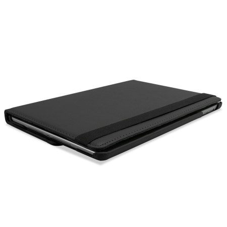 Rotating Leather Style Stand Case for iPad Air - Black