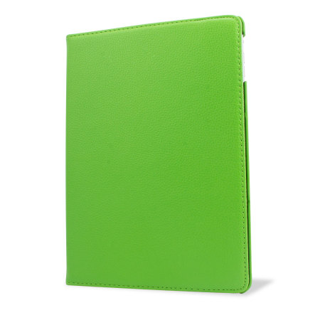 Rotating Leather Style Stand Case for iPad Air - Green