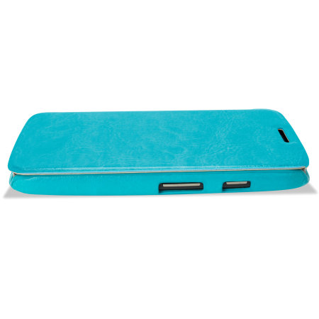 Pudini Leather Style Flip Case for Moto G - Blue