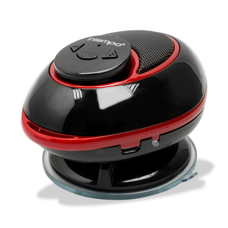 Enceinte Bluetooth Intempo avec Ventouse – Noire/Rouge