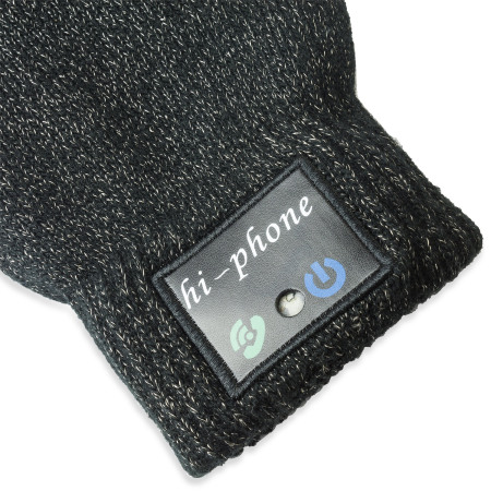 Bluetooth Handschuhe mit Mikrofon und Lautsprecher in Schwarz