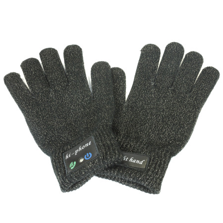 Kit Bluetooth Gloves with Built-in Microphone & Speaker - Black