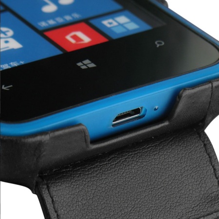 Noreve Tradition Ledertasche für Nokia Lumia 620 in Schwarz