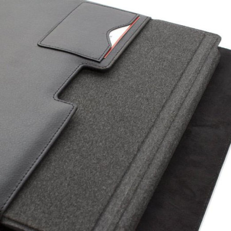 Snugg Leather Wallet Tasche für Microsoft Surface 2 in Schwarz