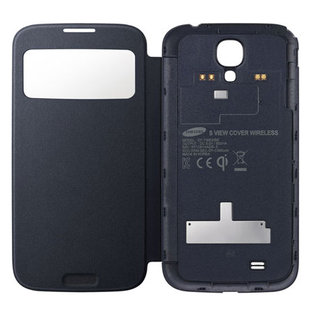 Official Samsung S-View Flip Cover & Qi Charging for Galaxy S4 - Black