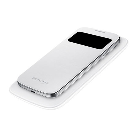Official Samsung S-View Flip Cover & Qi Charging for Galaxy S4 - White