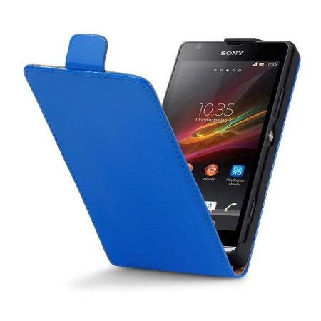 Funda Estilo Cuero Flip Case para el Sony Xperia SP - Azul
