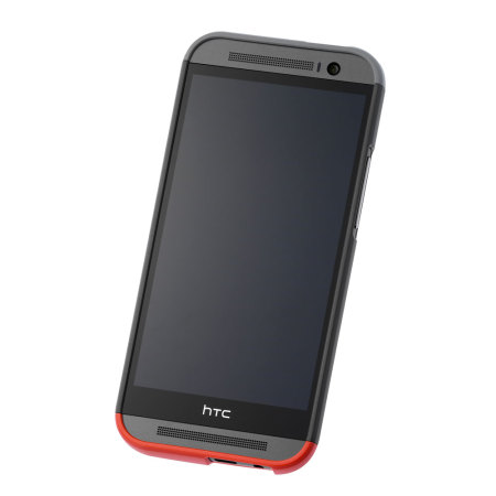 Funda Oficial Double Dip Hard Shell para el HTC One M8 - Gris / Roja