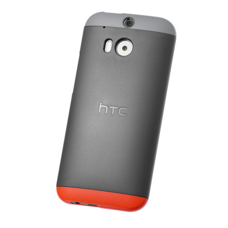 Coque HTC One M8 Double Dip Hard Shell– Grise / Rouge
