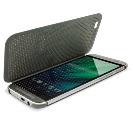 Originele HTC One M8 Dot Flip Case - Grijs