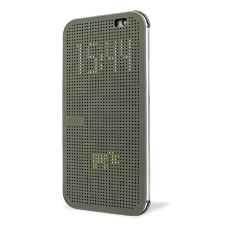 pensioen loterij Koloniaal Originele HTC One M8 Dot Flip Case - Grijs