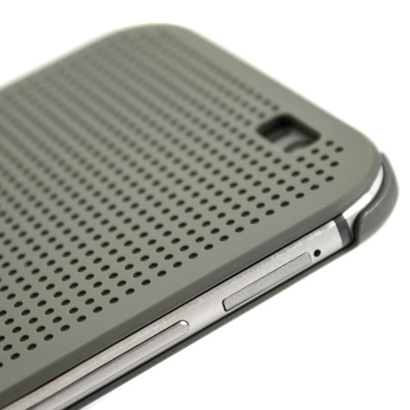 Original HTC One M8 / M8s Dot Flip Hülle in Grau