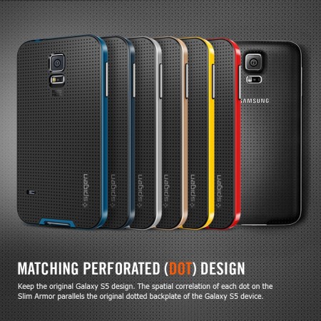 Coque Samsung Galaxy S5 Spigen SGP Neo Hybrid – Bleue