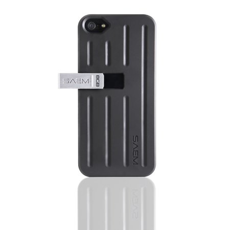 Veho SAEM™ S7 iPhone 5S/5 Case with 8GB USB Memory Drive - Black