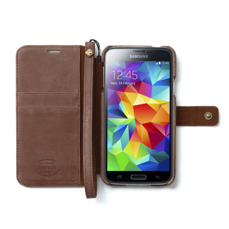 Zenus Neo Vintage Diary Case for Samsung Galaxy S5 - Dark Brown