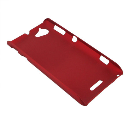 PDair Rubberised Hard Cover for Sony Xperia L - Red
