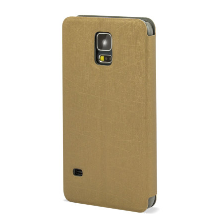 Pudini Samsung Galaxy S5 Flip and Stand Case - Gold