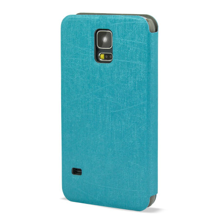 Pudini Samsung Galaxy S5 Flip and Stand Case - Blue