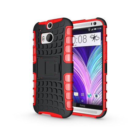 Coque HTC One M8 Armourdillo Hybrid – Rouge