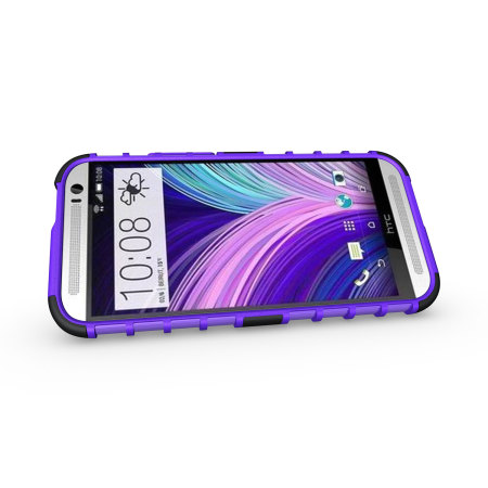 ArmourDillo Hybrid Protective Case for HTC One M8 - Purple