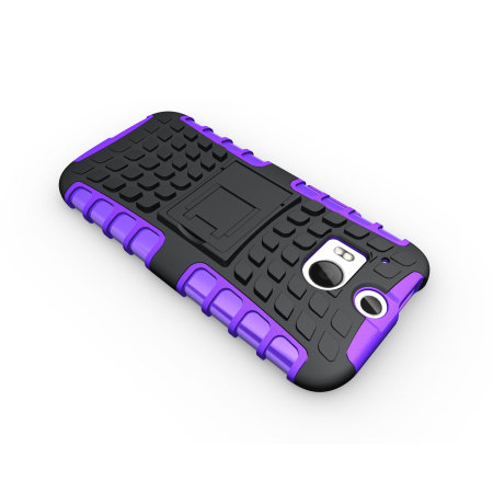 ArmourDillo Hybrid Protective Case for HTC One M8 - Purple