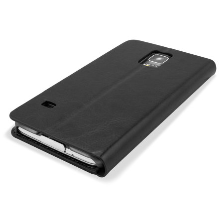 Adarga Leather-Style Wallet Case voor Samsung Galaxy S5 - Zwart